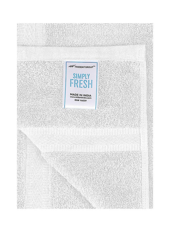 Trident 2-Piece Simply Fresh Bath Towel Set (130x70 cm), Super Soft, Highly Absorbent, Fresh Feel, Quick-Dry, Easy Care, 500 GSM, 90% Cotton - 10% Polyester Towel, One Of The International Best Sellers! White - Image 3