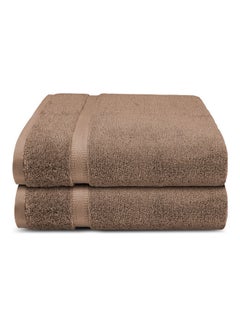 Trident 2-Piece Simply Fresh Bath Towel Set, Super Soft, Highly Absorbent, Fresh Feel, Quick-Dry, Easy Care, 500 GSM, 90% Cotton - 10% Polyester Towel, One Of The International Best Sellers ! Acorn  - Image 1