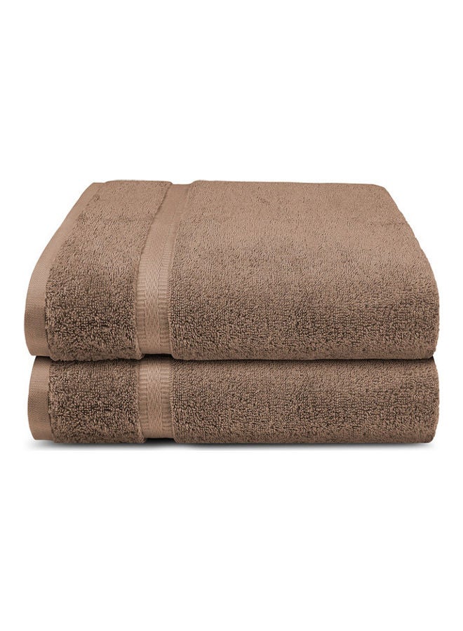 Trident 2-Piece Simply Fresh Bath Towel Set, Super Soft, Highly Absorbent, Fresh Feel, Quick-Dry, Easy Care, 500 GSM, 90% Cotton - 10% Polyester Towel, One Of The International Best Sellers ! Acorn - Image 1