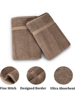 Trident 2-Piece Simply Fresh Bath Towel Set, Super Soft, Highly Absorbent, Fresh Feel, Quick-Dry, Easy Care, 500 GSM, 90% Cotton - 10% Polyester Towel, One Of The International Best Sellers ! Acorn  - Image 2