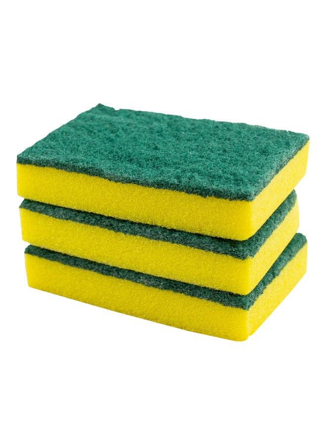 eudorex Tris Dishwashing Sponges Pack Of 3 Yellow - Image 1