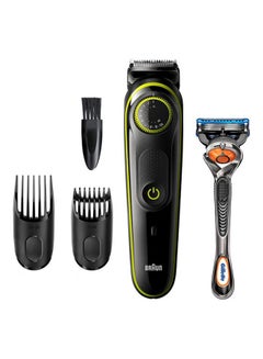 Beard Trimmer Bt3241 With Precision Dial, 2 Combs And Gillette Fusion5 Proglide Razor Black/Lime Green 450grams - v1629272219/N50207876A_2