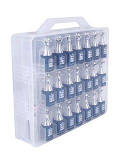 Generic 48-Bottle Universal  Gel Nail Polish Organizer With Two Toe Separator Clear/Pink  - Image 1