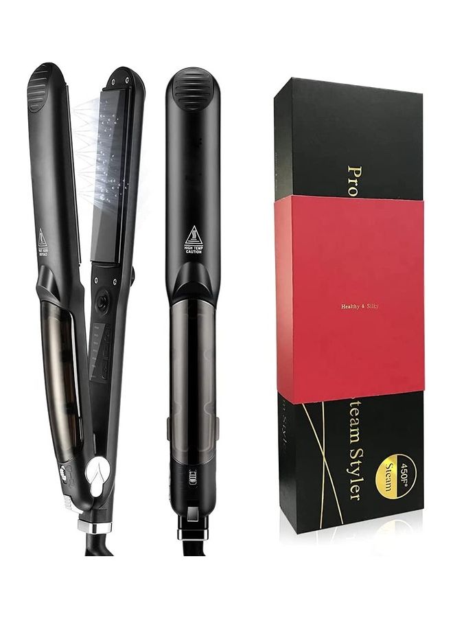 Professional Ceramic Tourmaline 2-in-1 Straightening Iron Black - Image 1