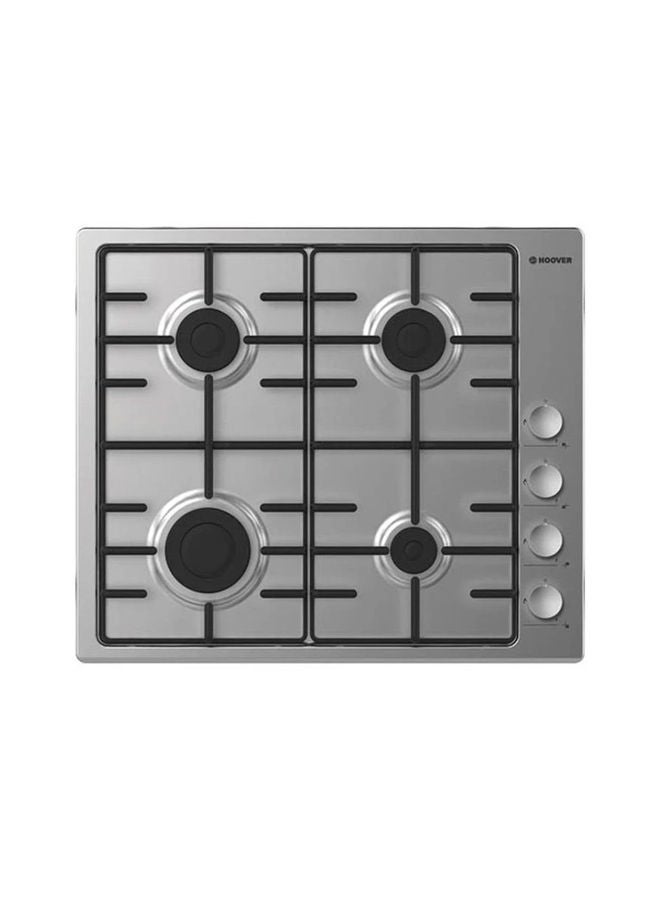 HOOVER Built-In Hob 4 Side Control Stainless Steel HHW6LCXEGY Silver 