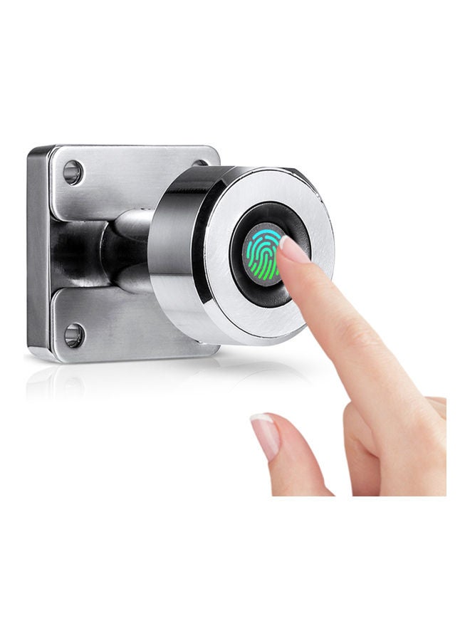 Smart Fingerprint Drawer Lock Silver 7.6x5.2x6.6cm  - Image 5