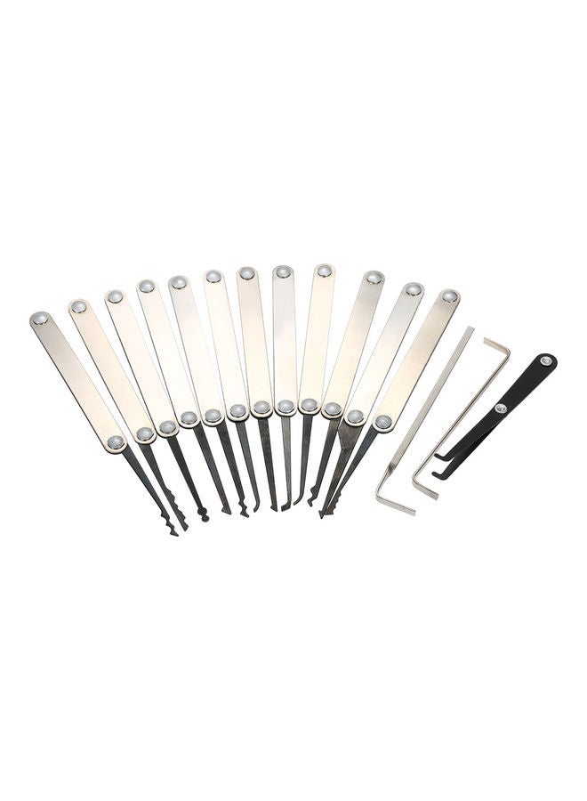 15-Piece Lock Picking Set Silver/Black - Image 2