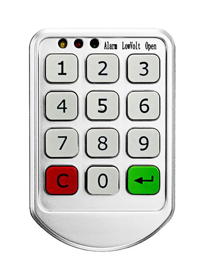 Electronic Cabinet Lock Keypad Silver 12.50x5.70x7.20cm  - Image 1