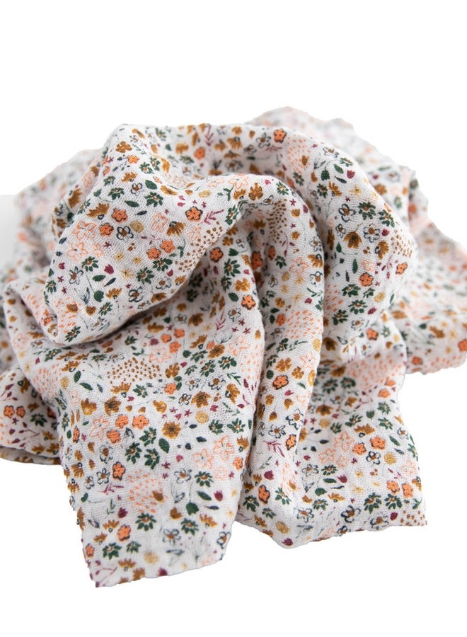 little unicorn - Cotton Muslin Swaddle 3 Pack Set Pressed Petals - Image 1