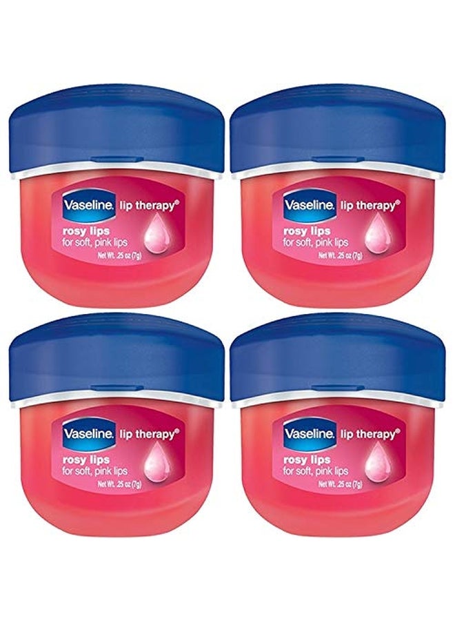 فازلين مجموعة مرطب ليب ثيرابي للشفاه من 4 عبوات وردي 28جرام - Image 1