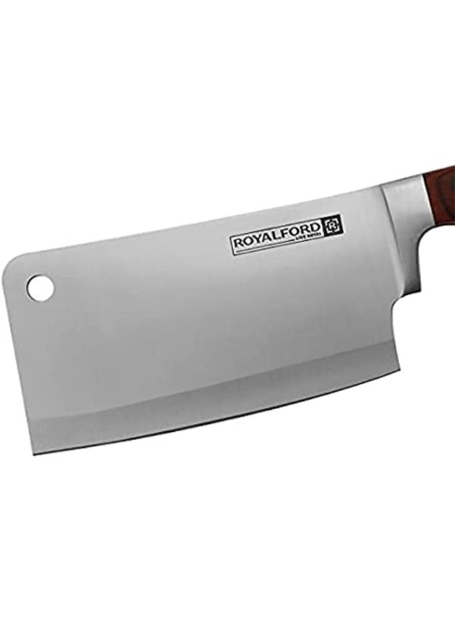 Royalford - Attractive Cleaver Knife Silver/Brown - Image 1