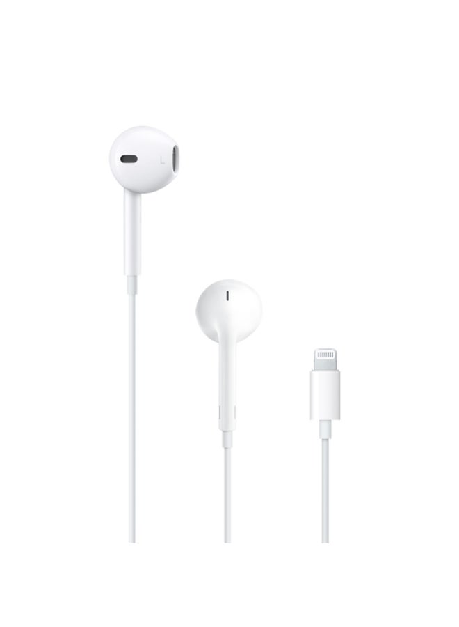 Apple Earphones With Wire And Lightning Connector Glossy White - Image 1