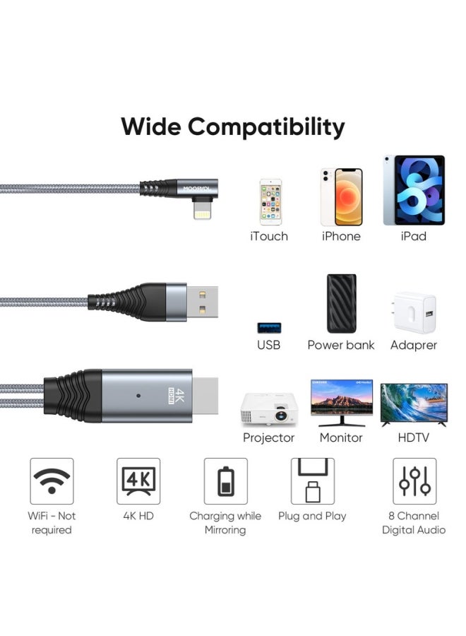JOYROOM - USB Lighting To HDNI Adapter Connector Cable Grey - Image 1