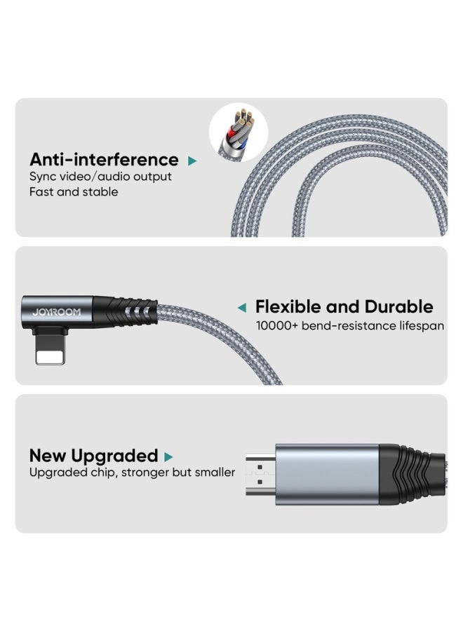 JOYROOM - USB Lighting To HDNI Adapter Connector Cable Grey - Image 1