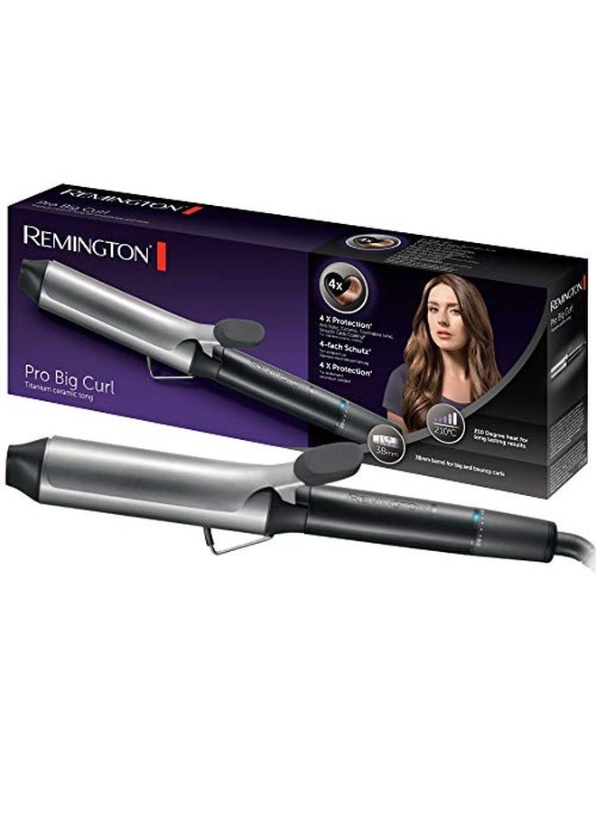 REMINGTON - Pro Big Curl Ceramic Curling Iron Black/Silver - Image 1