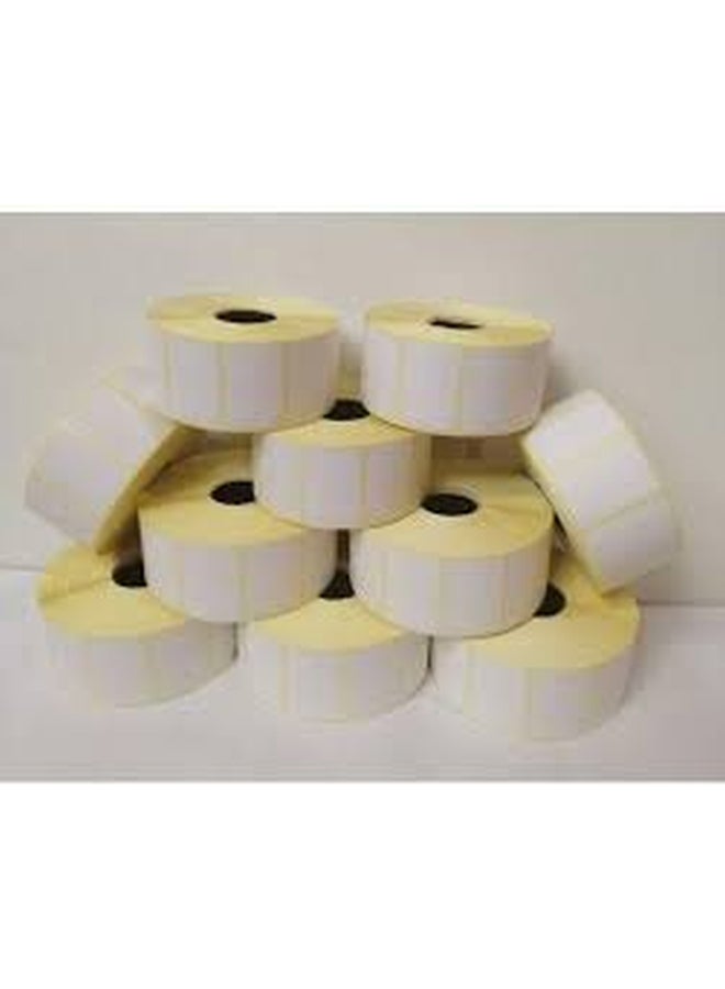 POSTECH 10-Piece Direct Thermal Barcode Labels Roll White  - Image 1