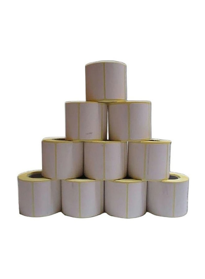 POSTECH 10-Piece Direct Thermal Barcode Labels Roll White  - Image 2