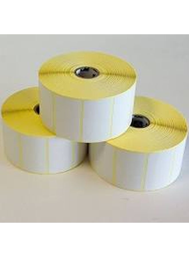 POSTECH 3-Piece Direct Thermal Barcode Labels Roll White - Image 1