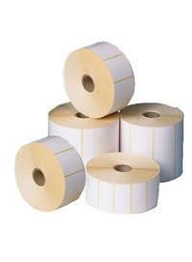 POSTECH 5-Piece Direct Thermal Barcode Labels Roll White  - Image 1