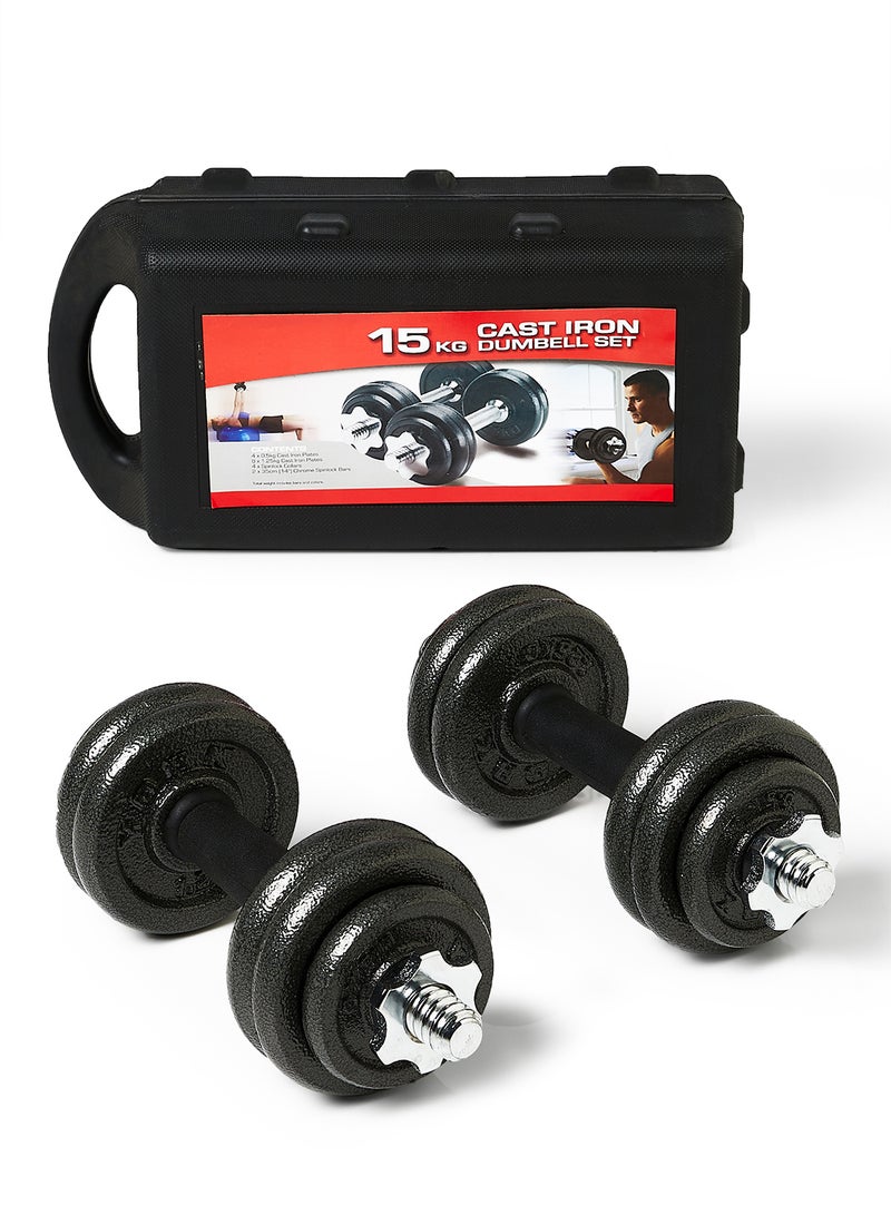 YORK 2-Piece Dumbbell Set 15kg - Image 1