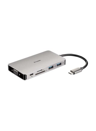 9-in-1 USB-C Hub with HDMI/VGA/Ethernet/Card Reader/Power Delivery,2 x USB 3.0, 2 x USB-C ports (USB-C Power Delivery up to 100W), SD/microSD dual card reader, Plug-and-Play, Aluminum alloy casing | DUB-M910 Grey - v1629276805/N50190289A_1