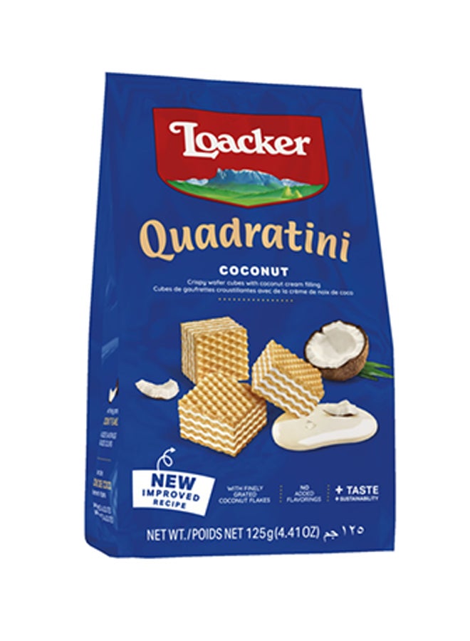 Loacker Quadratini Coconut Wafers 125grams - Image 1