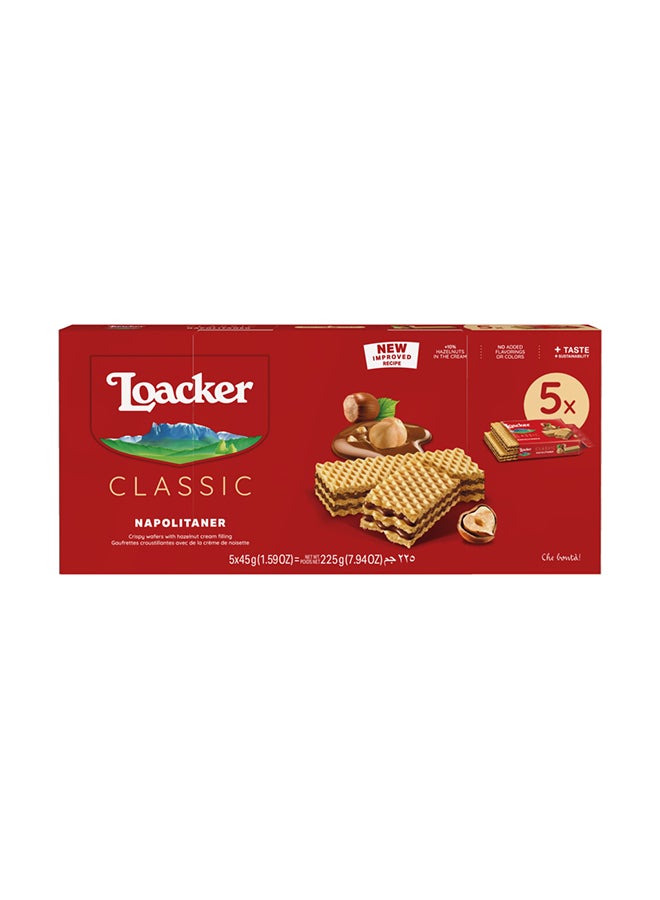 Loacker Napolitaner Cream Filled Wafers 45grams Pack of 5 - Image 1