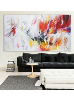 Multicolors Hand Painted Tableau On Canvas Multicolour 90x140cm
