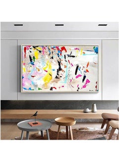 Multicolors Hand Painted Tableau On Canvas Multicolour 140x90cm