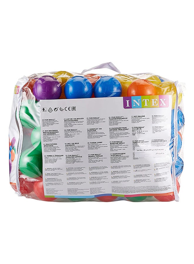 INTEX 100-Piece Fun Beach Ball Set 49600EP 3.125inch - Image 3