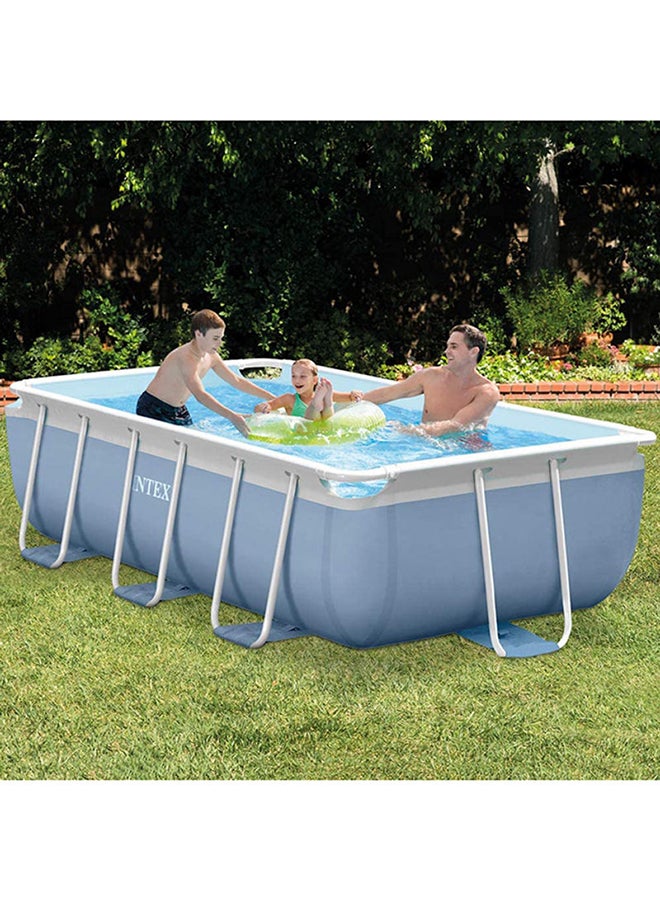 INTEX - Prism Frame Rectangular Grey Swimming Pool 400x200x100cm - Image 1