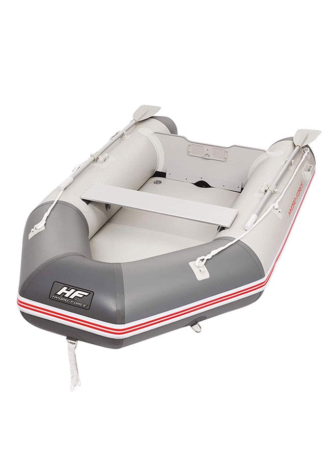 Hydro-Force Caspian Pro Inflatable Boat Set With Oars - 1 Boat, 1 Pair Of Oar, 1 Hand Pump, 1 Carry Bag, Repair Kit 280x152x42cm
