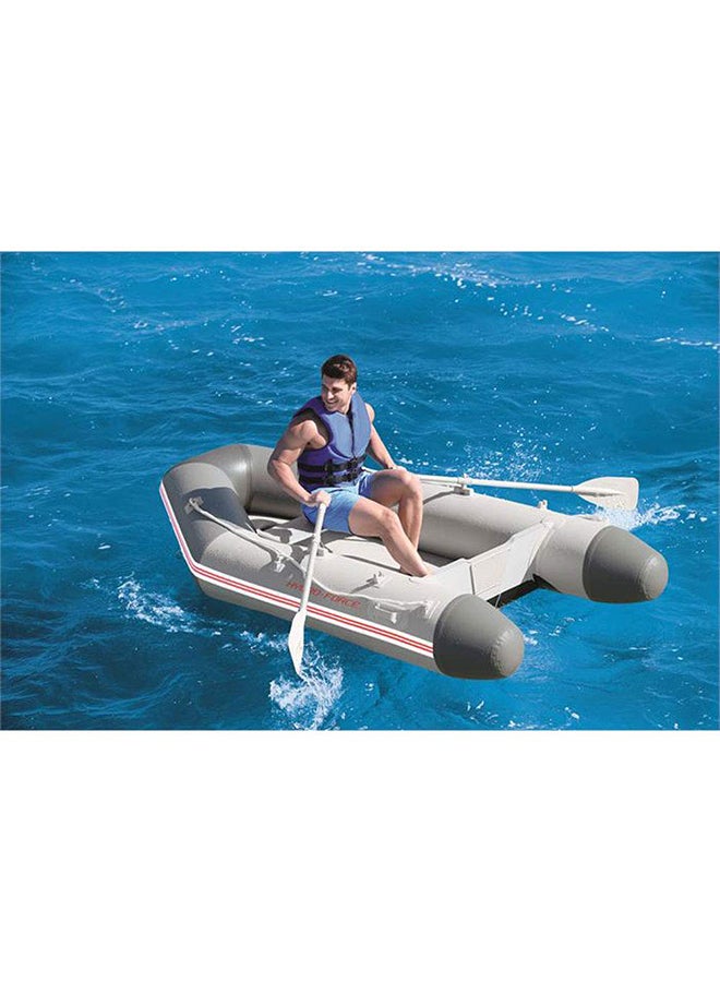 Hydro-Force Caspian Pro Inflatable Boat Set With Oars - 1 Boat, 1 Pair Of Oar, 1 Hand Pump, 1 Carry Bag, Repair Kit 280x152x42cm