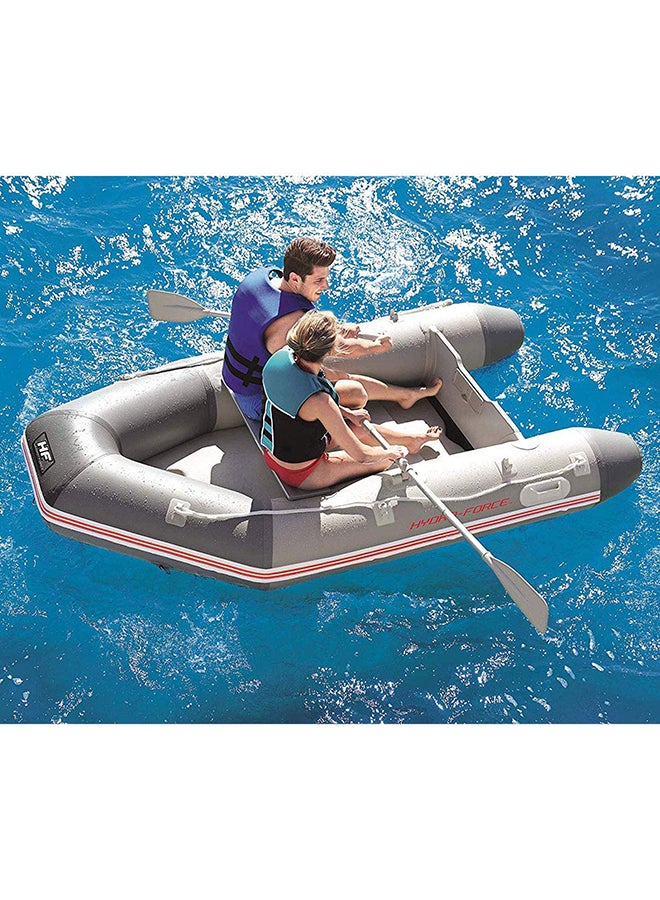 Hydro-Force Caspian Pro Inflatable Boat Set With Oars - 1 Boat, 1 Pair Of Oar, 1 Hand Pump, 1 Carry Bag, Repair Kit 280x152x42cm
