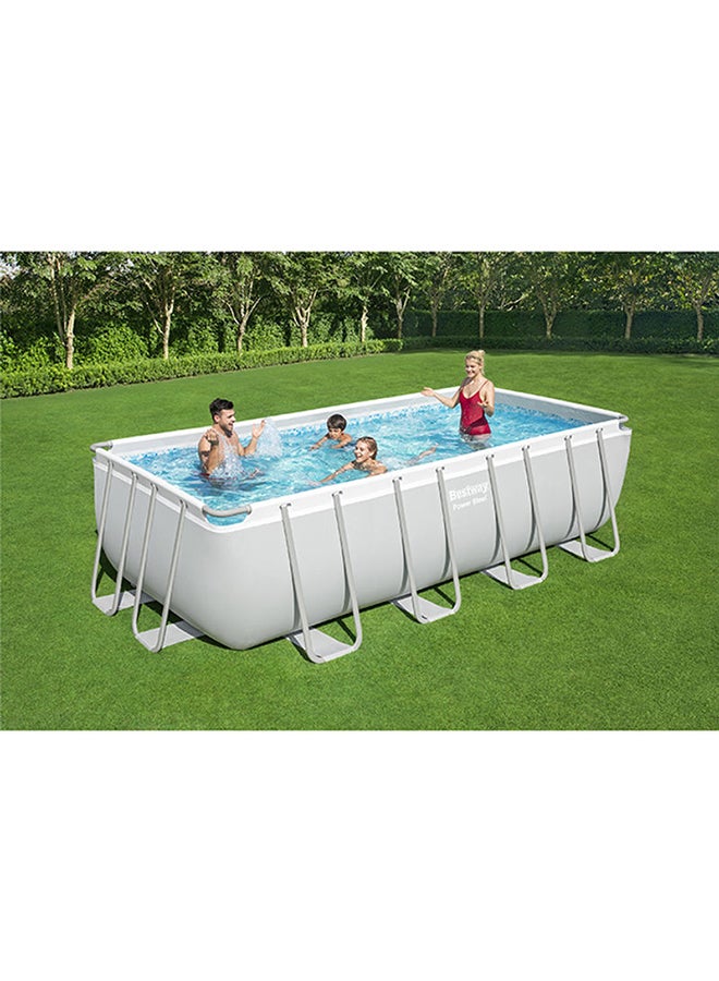 بست واي مجموعة حوض سباحة مستطيل باور ستيل بتصميم حقيقي وعالي التحمل  - Image 5
