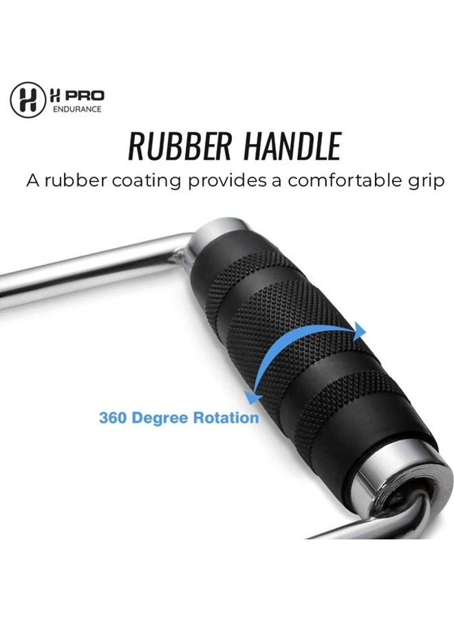 H PRO D-Rubber Handle Cable Machine Attachment 17.9 x 17.6 x 5.5cm  - Image 3