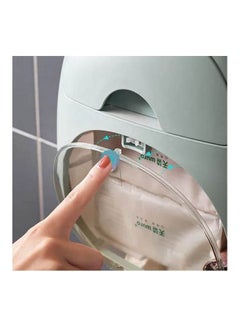 Generic Toilet Paper Holder Adhesive Wall Mount Facial Tissue Storage Box Paper Towel Dispenser With Shelf And Drawer Light Green  - Image 2