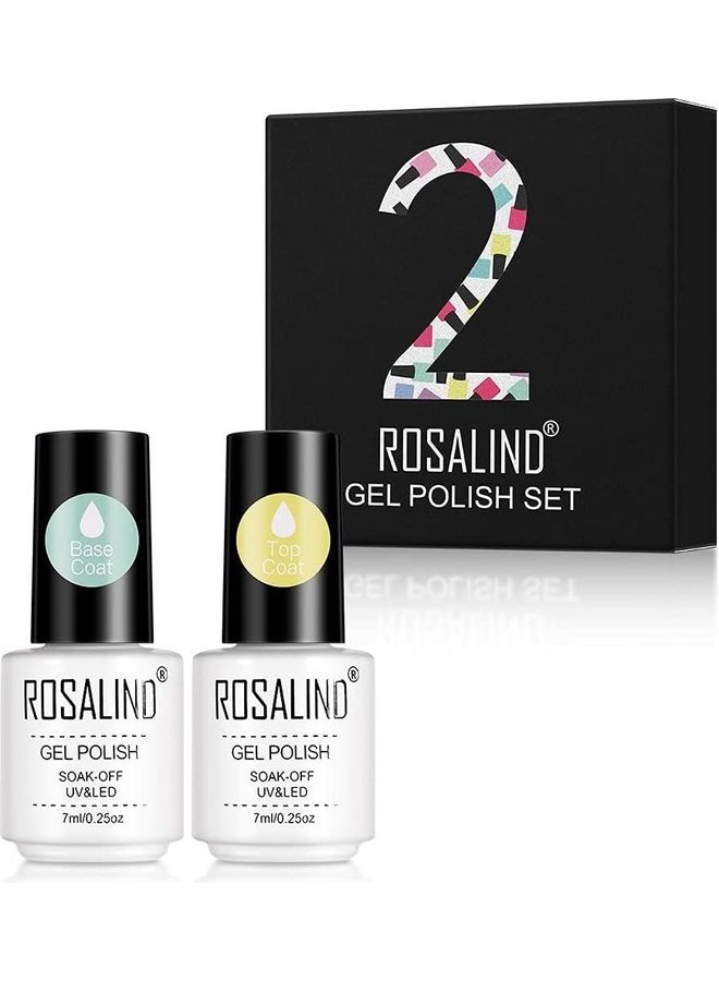 Rosalind Base And Top Coat Nail Gel Kits Transparent  - Image 1