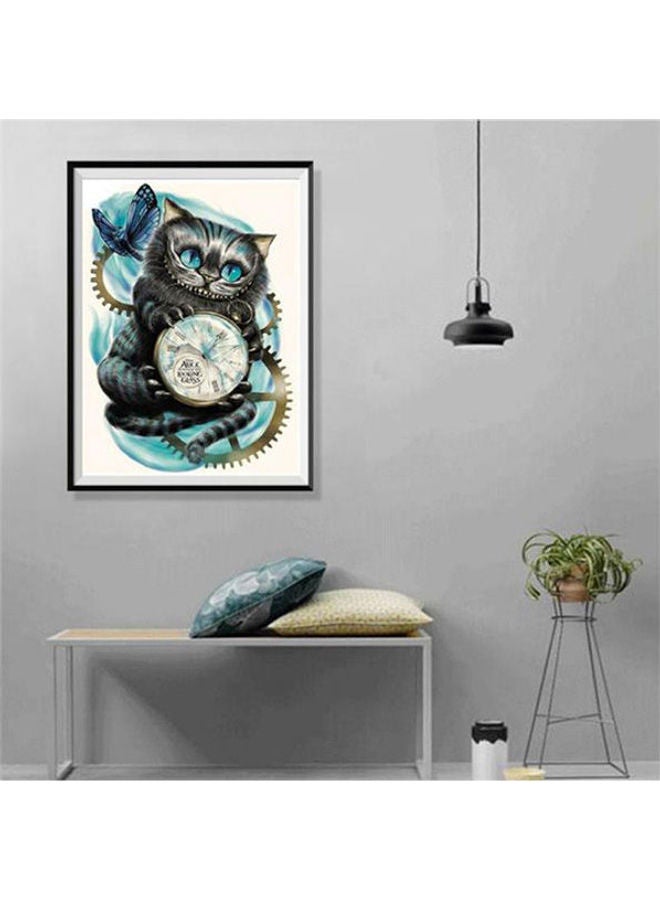 ماركة غير محددة ملصق جداري بتصميم رسمة كرتونية على شكل قطة كرتونية كروس ستيتش يمكنك لصقه بنفسك لتزيين المنزل متعدد الألوان 30X40سم  - Image 2