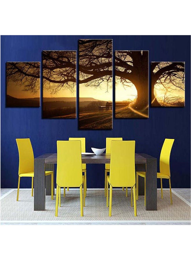 Decorative 5Piece Canvas Painting Set - Nature Multicolour 100x55cm - Image 1