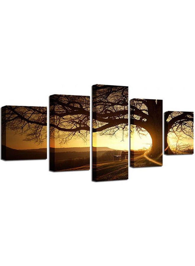 Decorative 5Piece Canvas Painting Set - Nature Multicolour 100x55cm - Image 2