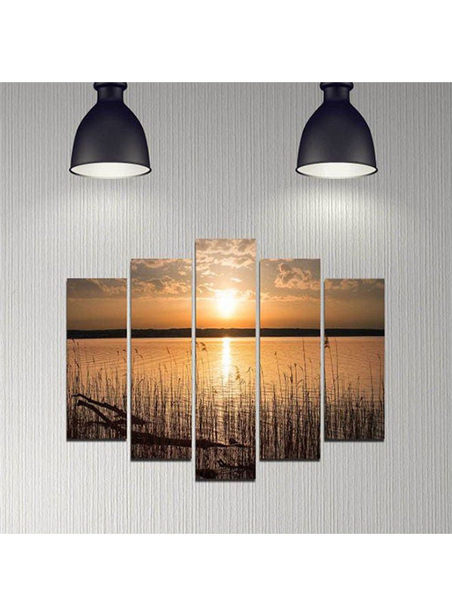 ميلودي مجموعة لوحات للزينة مكونة من 5 قطع - وسائط مختلطة متعدد الألوان 110X60سم - Image 2