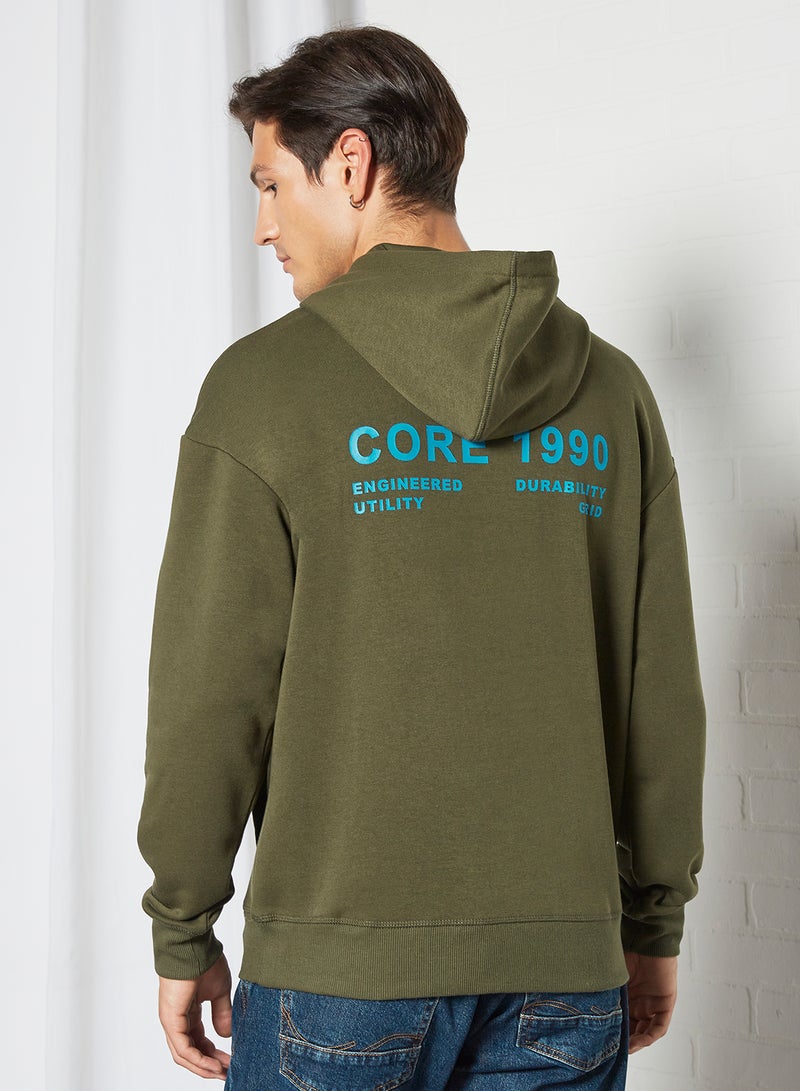 JACK & JONES - Casual Logo Hoodie Green - Image 1