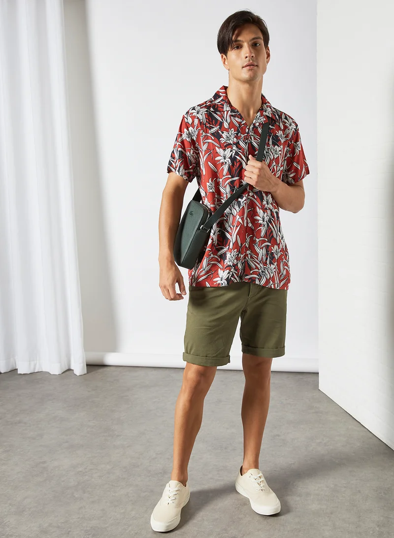 Sivvi x D'Atelier Floral Print Shirt Red