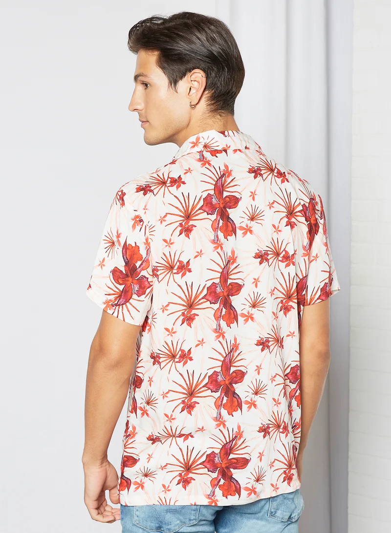 Sivvi x D'Atelier Floral Print Shirt White