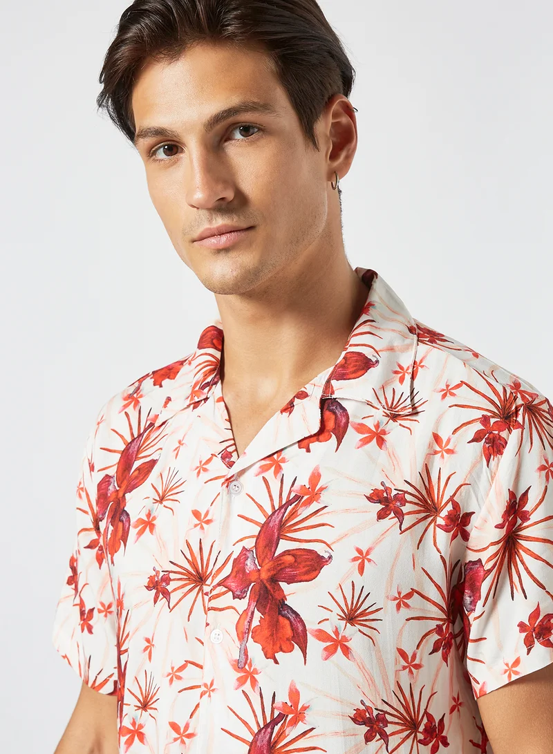 Sivvi x D'Atelier Floral Print Shirt White