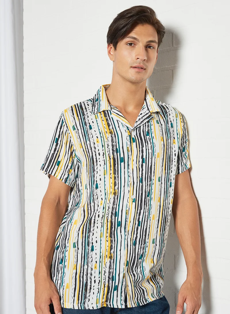 Sivvi x D'Atelier Stripe Print Shirt Multicolour
