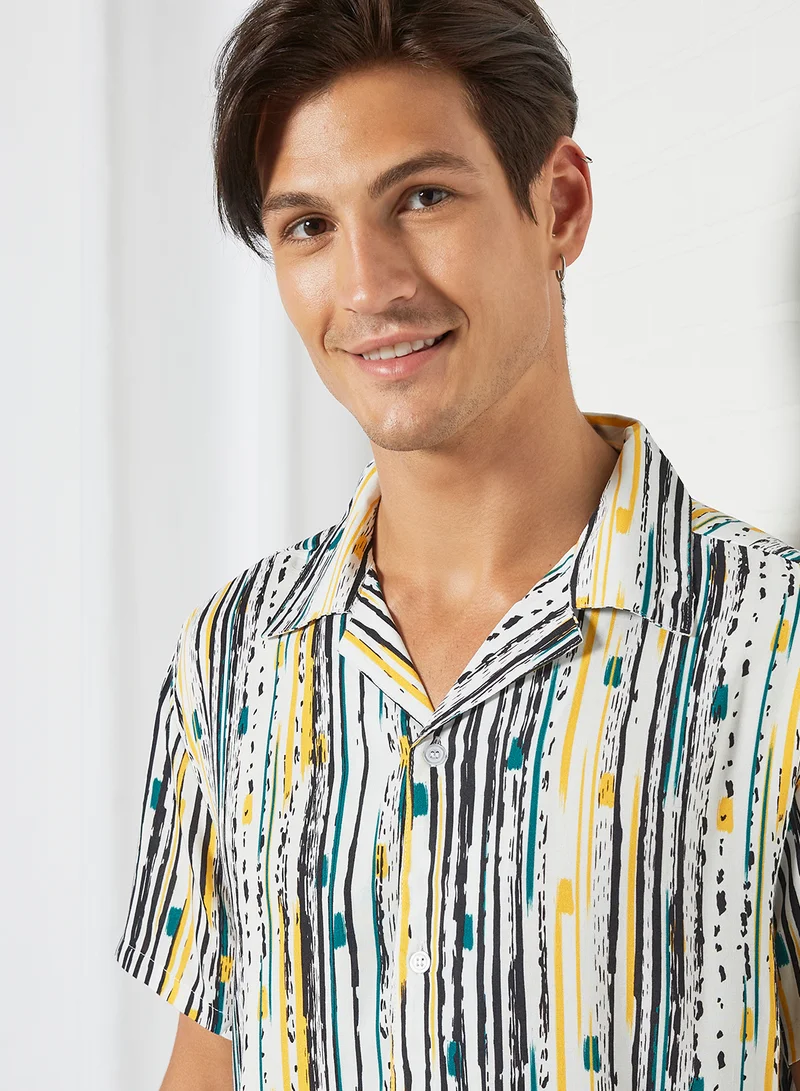 Sivvi x D'Atelier Stripe Print Shirt Multicolour