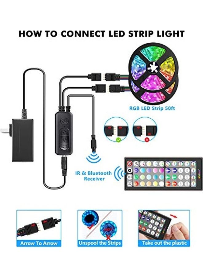 Generic - LED Strip Light With Remote Controller Multicolour 2.51kg - Image 1