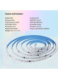 Generic LED Strip Light With Remote Controller Multicolour 0.81kg  - Image 2